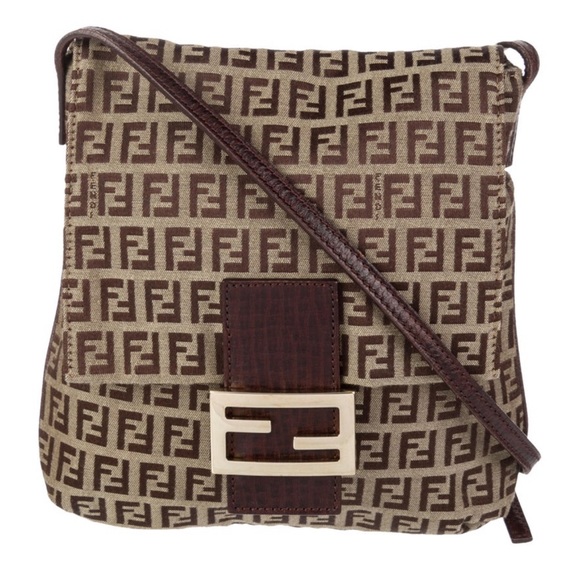 Fendi Handbags - Fendi 2006 Zucchino monogram baguette crossbody bag